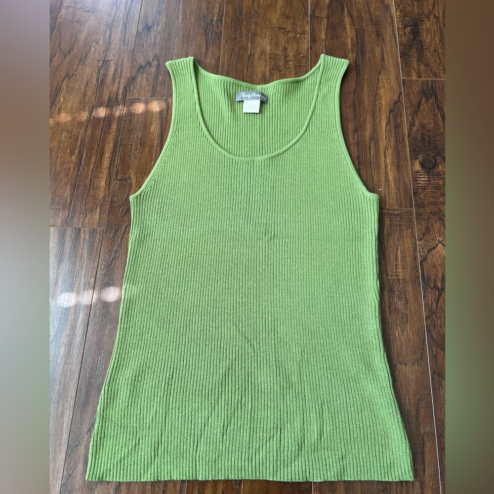 Tommy Bahama Green ribbed knit tank size L